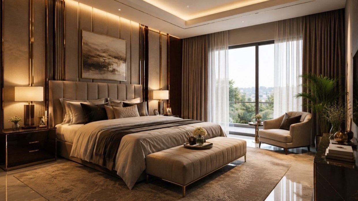 The master bedroom